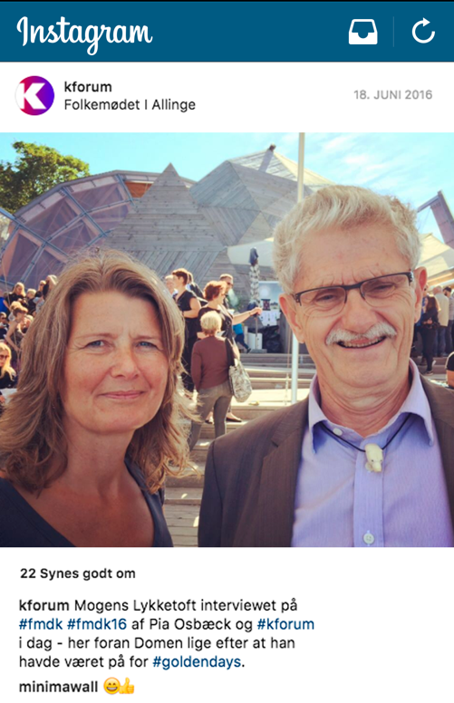 kforum instagrambillede Folkemøde 2016